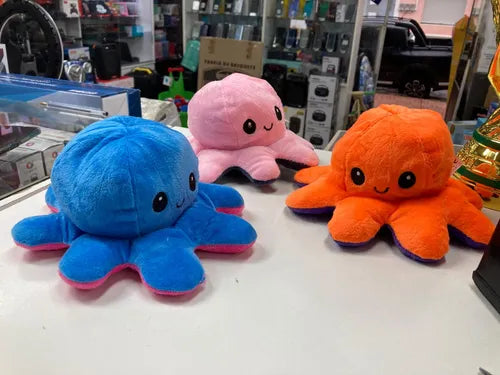 Pulpo Pulpito Reversible Feliz Y Enojado Varios Colores