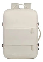 Mochila Unisex Viral Impermeable Viaje Notebook Usb Premium Beige Liso
