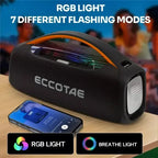 Parlante Inalámbrico Portátil Con Micrófono Rgb Boombox Negro