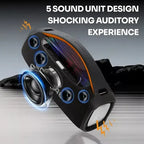 Parlante Inalámbrico Portátil Con Micrófono Rgb Boombox Negro