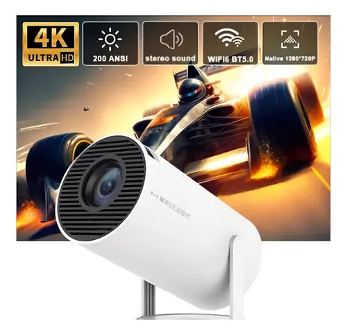 Mini Proyector Portátil Wifi Bt Control Remoto Color Blanco