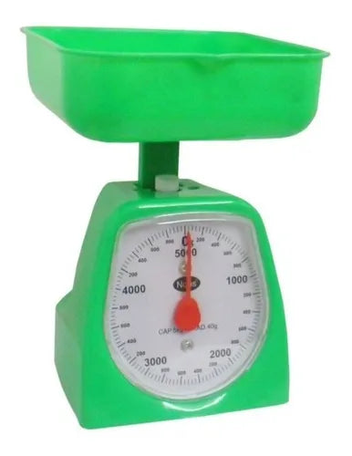 Balanza de cocina de 5 kg, varios colores.