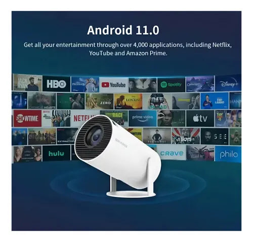 Mini Proyector Portátil Wifi Bt Control Remoto Color Blanco