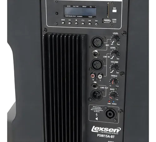 Caja Actústica Activa Lexsen Psw15abt 300w Rms Con Bluetooth / Usb / Fm Y Control Remoto