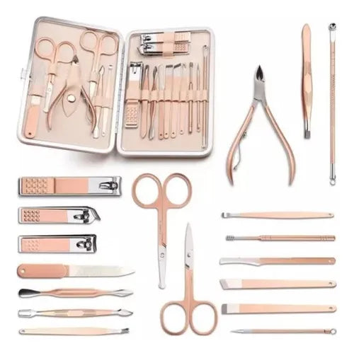 Set 18 Piezas Manicura Pedicura Rostro Cuidado Personal