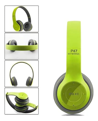 Auriculares Manos Libres Bluetooth Mp3 Radio Fm Sd Calidad ® Color Verde