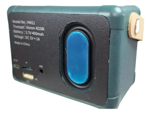 Parlante Retro Mini Bluetooth Vintage Calidad Y Diseño Color Verde Musgo