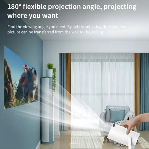 Mini Proyector Portátil Wifi Bt Control Remoto Color Blanco