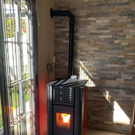 Calefactor a Pellet Frida 8Kw - Roja