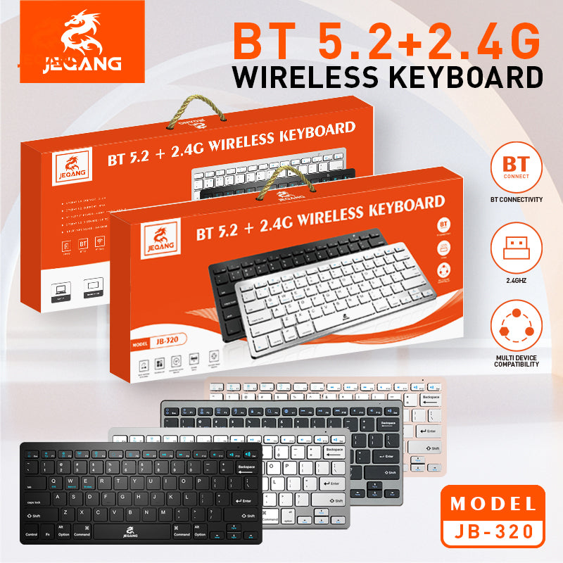 Teclado Mini JB-325 Multi Plataforma Bluetooth+Wi-Fi
