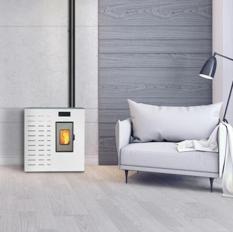 Calefactor MAGNA a Pellet Mini-O 6 Kw - Blanco