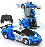 Auto Policía Transformer con control remoto