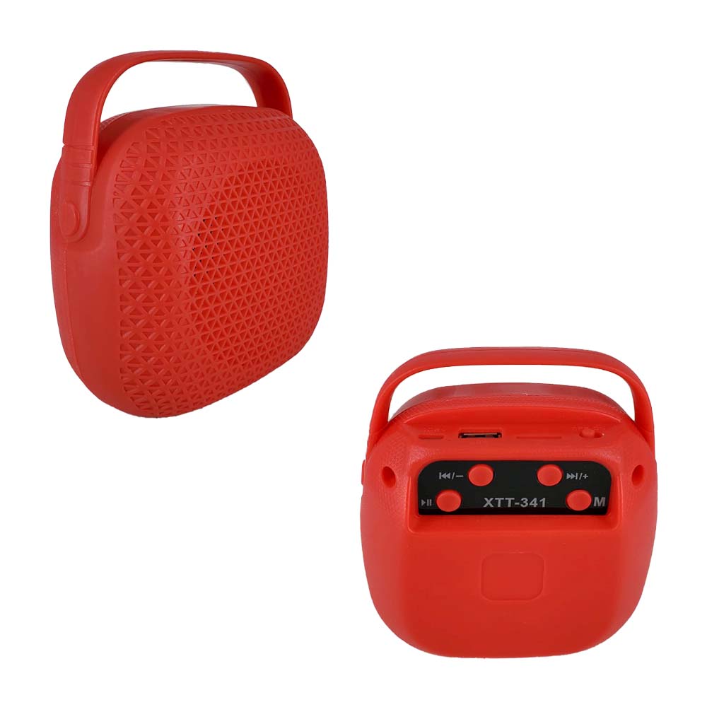 Parlante mini bocina inalámbrica bluetooth de 3 con forma cuadrada, puerto usb-tf y asa, variedad de colores / xtt-341