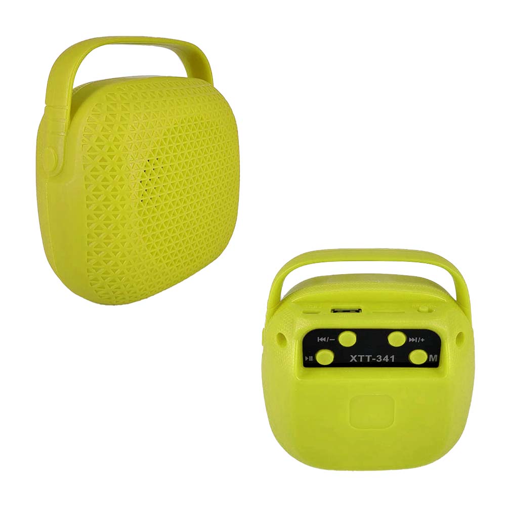 Parlante mini bocina inalámbrica bluetooth de 3 con forma cuadrada, puerto usb-tf y asa, variedad de colores / xtt-341