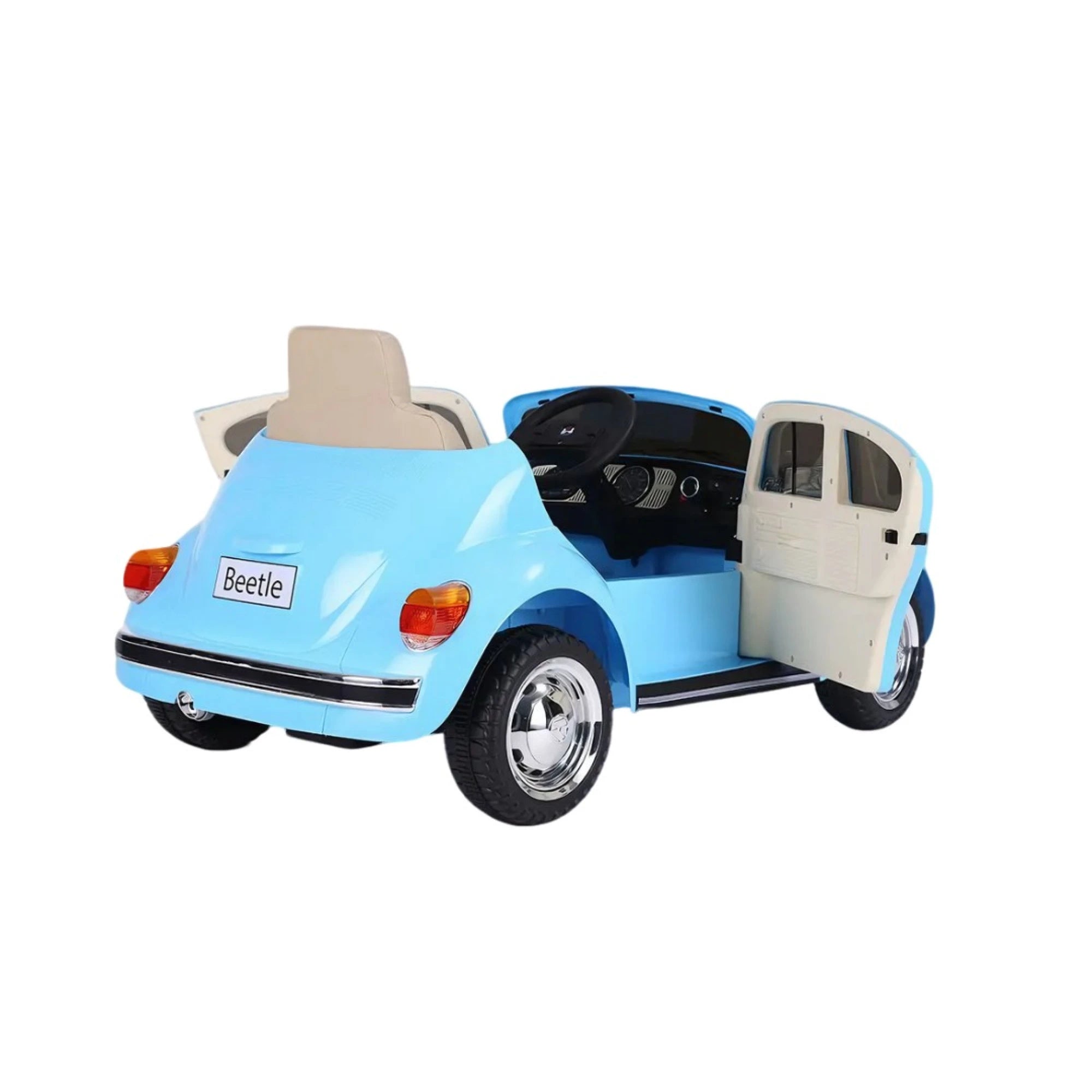 AUTO A BATERIA ESCARABAJO FUSCA PARA NIÑOS CELESTE