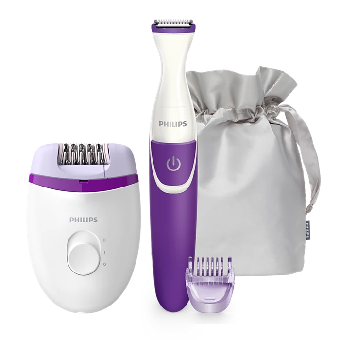 DEPILADORA ESSENTIAL + RECORTADOR DE CAVADO PHILIPS BRP505