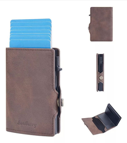 Billetera Tarjetero Anti Clonación Con Bloqueo Rfid Baellery Coffe