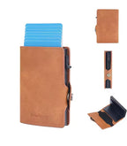 Billetera Tarjetero Anti Clonación Con Bloqueo Rfid Baellery Brown