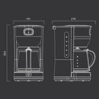 Cafetera Vintage Color Crema Muse Ms220sc Capacidad 10 Tasas Jarra Cristal