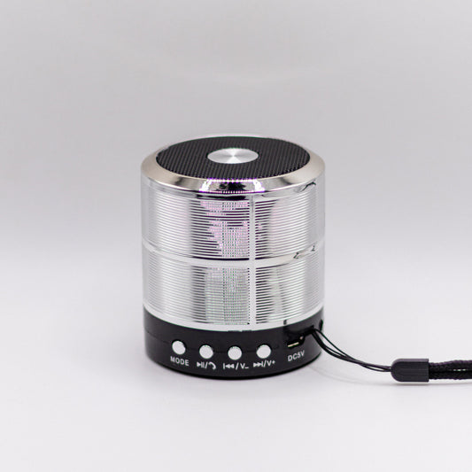 Mini Parlante Bluetooth Metalizado Usb Pendrive Micro-sd Aux Plata