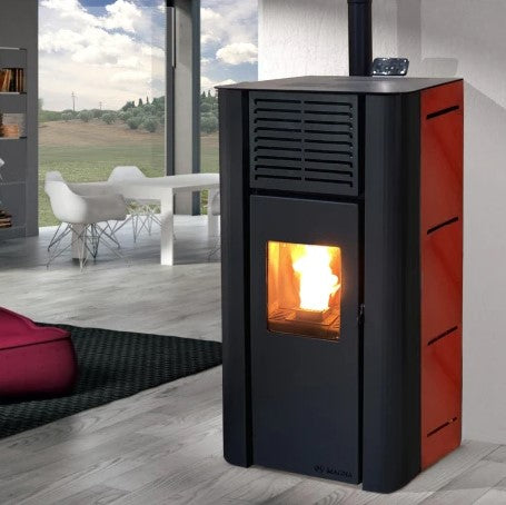 Calefactor a Pellet Frida 8Kw - Roja