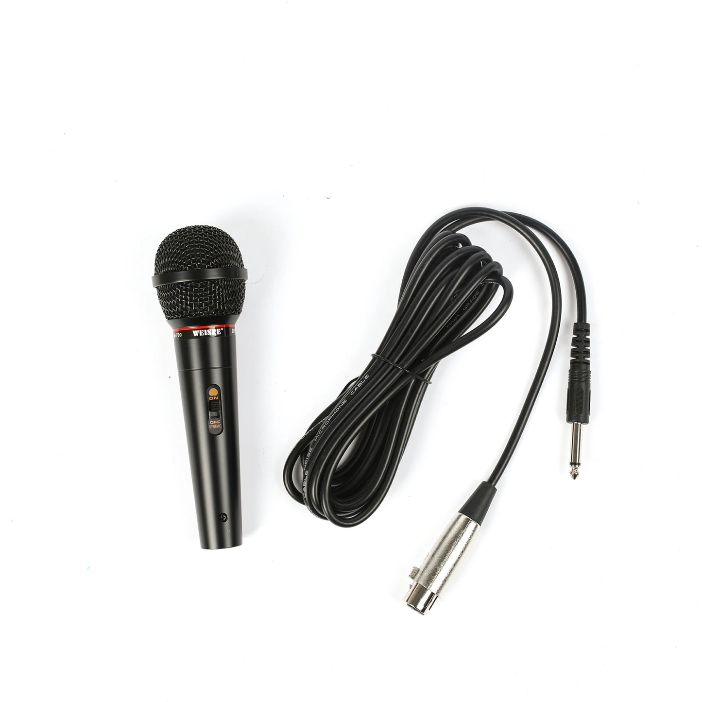 Micrófono Dinámico con Cable 4 M 1/4 Plug Simil SV100 con Switch