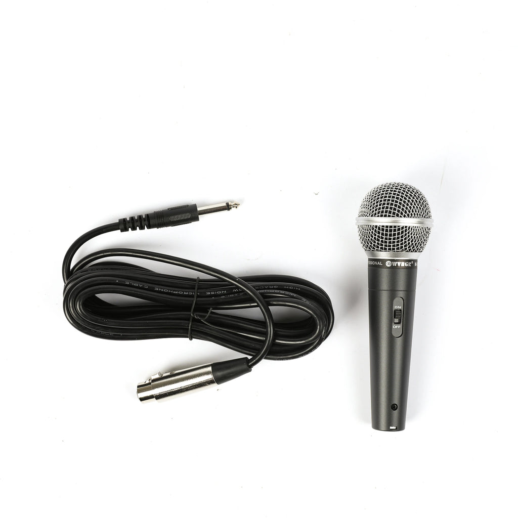 Micrófono Dinámico con Cable 4 metros 1/4 Plug Simil SM58 con Switch