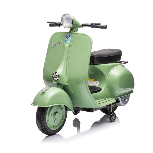 MOTO A BATERÍA PARA NIÑOS VESPA COLOR VERDE