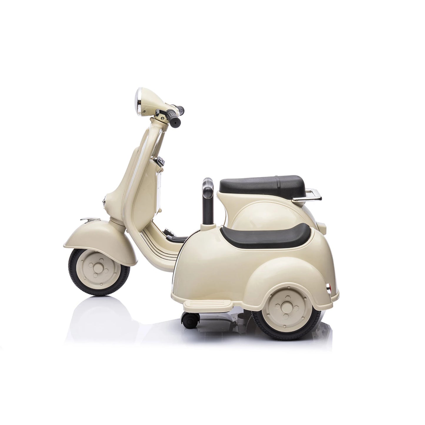 Moto Like Con Sidecar A Bateria Niños Beige