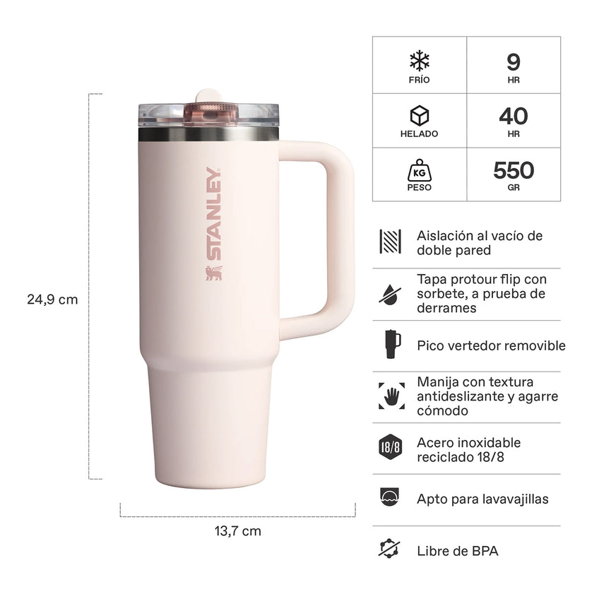 Stanley Quencher Protour Rose Quartz Rosa 2.0 | 887 ml