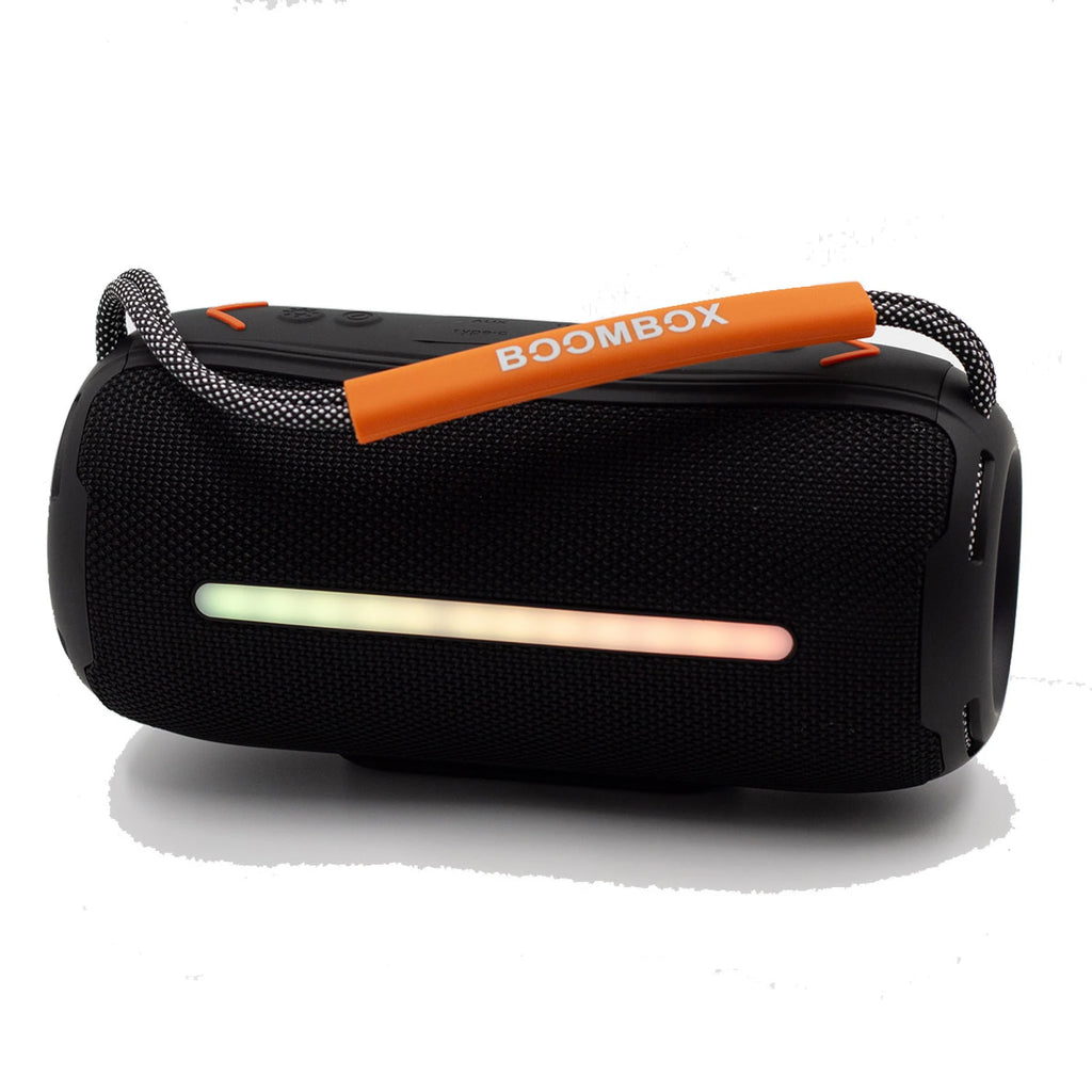 PARLANTE PORTATIL BLUETOOTH CON CORREA SIMIL BOOMBOX NEGRO