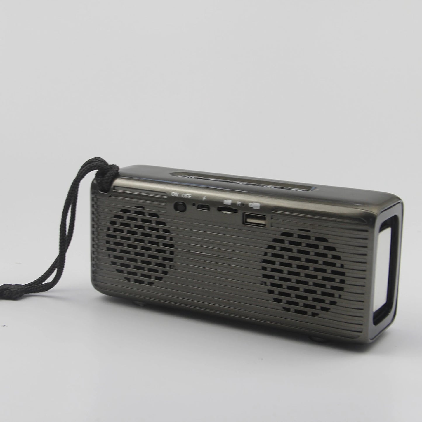 PARLANTE PORTÁTIL TG174 CON RELOJ DESPERTADOR GRIS