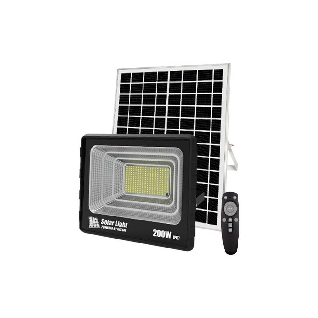 Foco LED Exterior con Panel Solar 200W