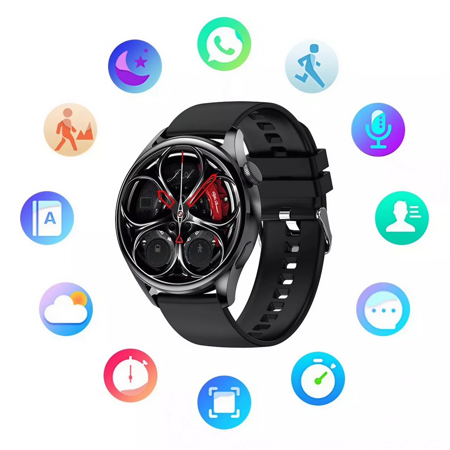 RELOJ SMARTWATCH GT5 LAZAS FITR COLOR NEGRO