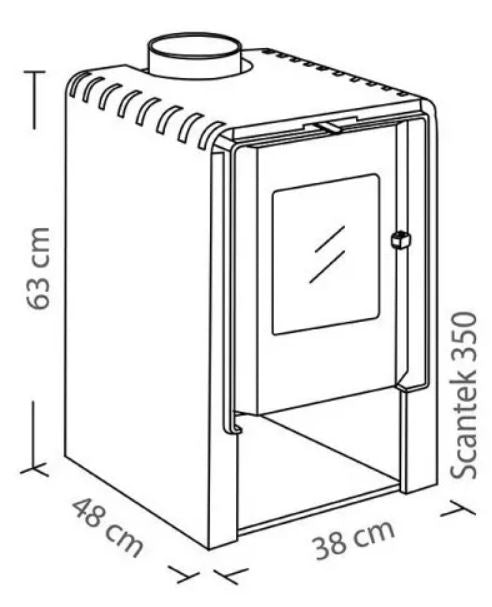 Calefactor Leña Amesti Scantek 350