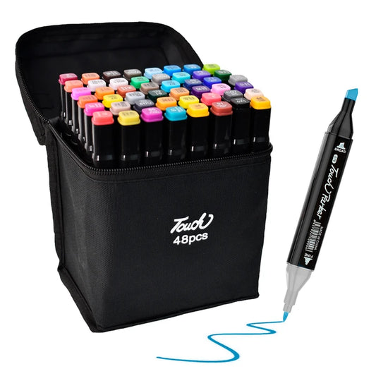 Set de 48 Marcadores Resaltadores con Doble Punta