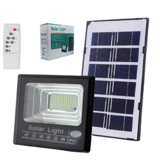 Foco Solar Led 45W / 170 Leds / Con Control / Fotocélula