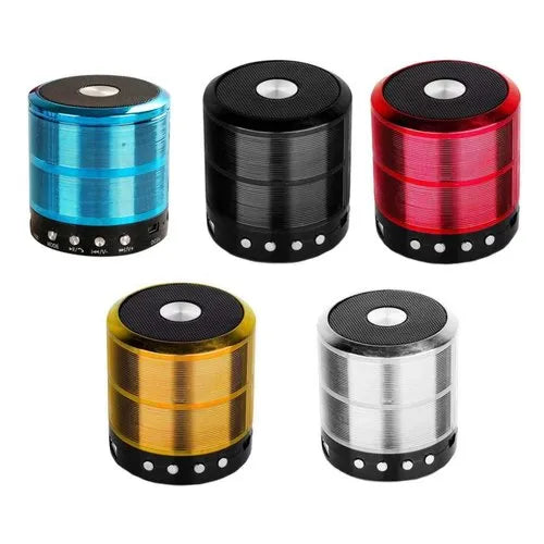 Mini Parlante Bluetooth Metalizado Usb Pendrive Micro-sd Aux Rojo